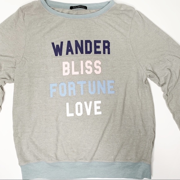 WILDFOX FORTUNE LOVE PULLOVER SWEATSHIRT - Picture 4 of 9